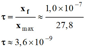 tau = 3,6 E-9