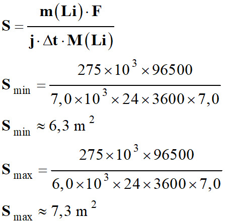 S max = 7, 3 m