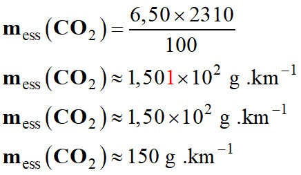 m (CO2) = 150 g / km