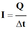 I = Q / delta (t)