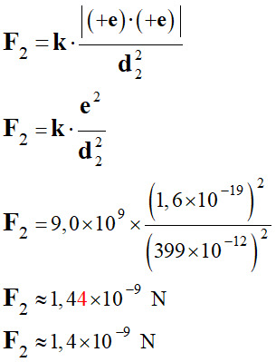 F2 = 1,4 E-9 N