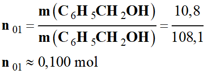 n01 = 0,100 mol