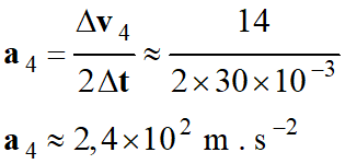 a4 = 2,4 E2 m / s