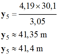 y5 = 41,4 m