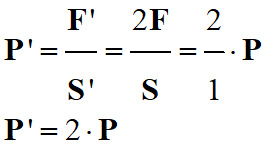 P' = 2 P