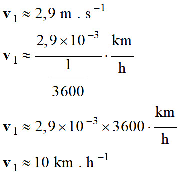 v1 = 10 km / h