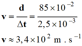 v = 3,40 E2 m / s