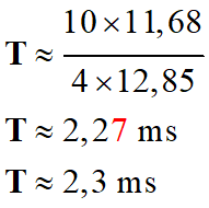 T = 2,3 ms