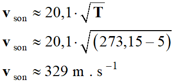 vson = 329 m / s