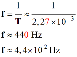 f = 4,4 E2 Hz