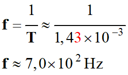 f = 7,0 E2 Hz