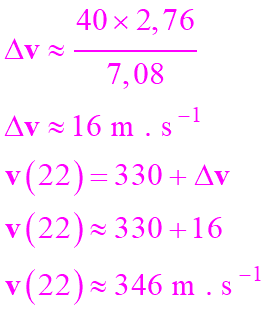 vson (22 ) = 346 m / s