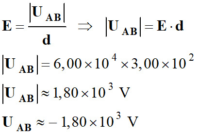 UAB = - 1,80 E3 V