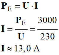 I = 13 A