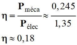 rendement : 18 %