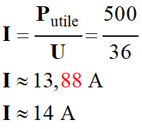 I = 14 A