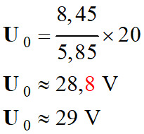 U0 = 29 V