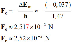 Fe = 2,52 E-2 N