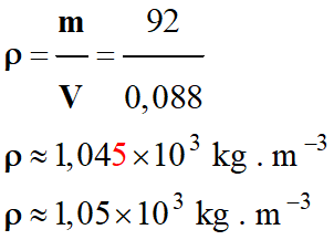 masse volumique