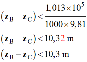 zB - zC < 10,3 m