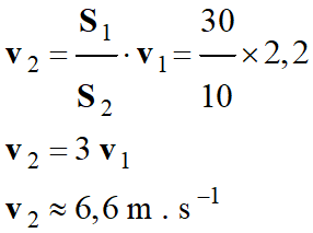 v2 = 6,6 m / s