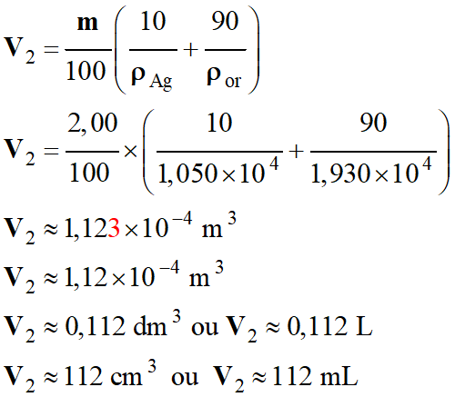 V2 = 112 mL