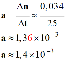 a = 1,4 E-3