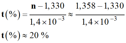 t (%) = 20 %