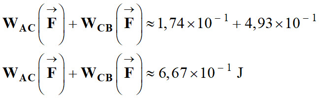 W AC + W CB = 0,667 J