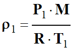 masse volumique ρ1