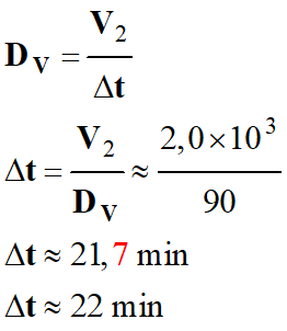 delta t = 22 min