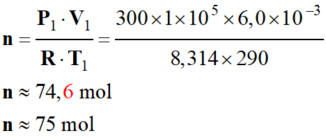 n = 75 mol