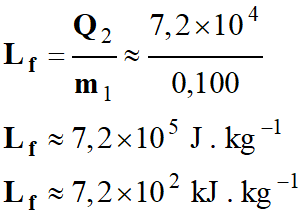 Lf = 7,2 kJ / kg