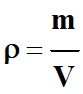 masse volumique ρ = m / V