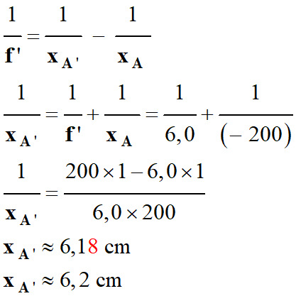 x A' = 6,2 cm