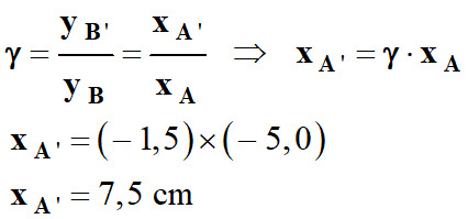 x A' = 7,5 cm