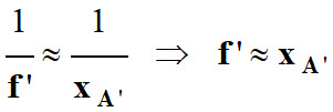 distance focale