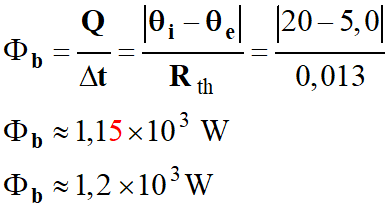 Flux thermique Φ