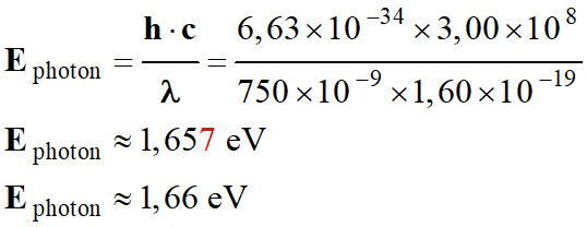 E photon = 1,66 eV