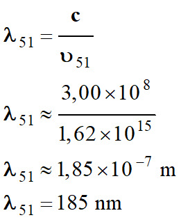 longueur d'onde 51 : 185 nm