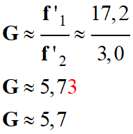 G = 5,7