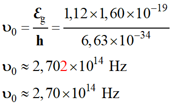 frquence seuil : 2,70 E14 Hz