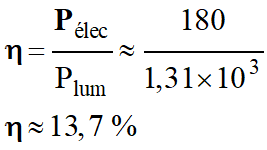 rendement : 13,7 %