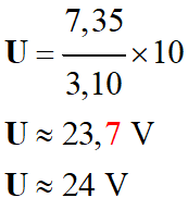 U = 24 V