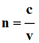 n = c / v