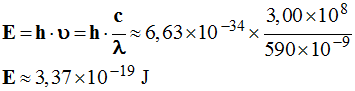 E = 3,37 E-19 J