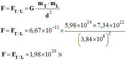 Valeur de la force F T/L = 1,98 E 20 N