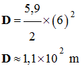 D = 1,1 E2 m