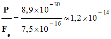 P / Fe = 1,2 E-14 