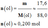 n (ol) = 0,200 mol